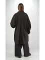 Rundholz - Wide viscose wool coat with box pleat at the back - 2251211212