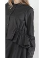 Rundholz - Cotton poplin blouse with gathering at the dividing seam - 2251230404