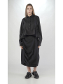 Rundholz - Cotton poplin blouse with gathering at the dividing seam - 2251230404