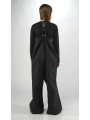 Rundholz - Ultra High Waist Linen Wool Pants with Adjustable Suspenders - 2251260107