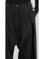 Rundholz - Flared linen wool trousers with box pleats - 2251260108