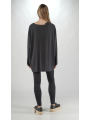Rundholz - Ausgestelltes Rundhals-T-Shirt mit Streifenapplikation - 2251700504