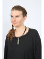Rundholz - Flared round-neck T-shirt with striped appliqué - 2251700504