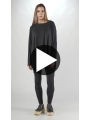 Rundholz - Flared round-neck T-shirt with striped appliqué - 2251700504
