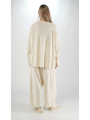 Rundholz - Rundholz Pullover aus Hanf und Baumwolle mit Streifenapplikation - 2251740702