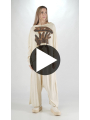 Rundholz - Rundholz Pullover aus Hanf und Baumwolle mit Streifenapplikation - 2251740702