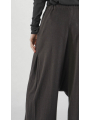 Rundholz - Linen wool knitted trousers with side pleats - 2251847608