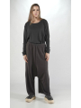 Rundholz - Linen wool knitted trousers with side pleats - 2251847608