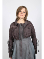 Rundholz DIP - Taillierte Handbemalte Baumwolljacke mit Lederschnürung - 2252061106