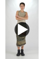 Rundholz DIP - Banana-shaped cotton stretch skirt - 2252110307