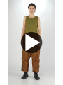 Rundholz DIP - Bicolor cotton twill trousers with low crotch - 2252120105