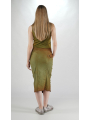 Rundholz DIP - Calf-length bicolor cotton twill skirt - 2252120306
