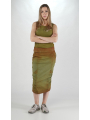 Rundholz DIP - Calf-length bicolor cotton twill skirt - 2252120306