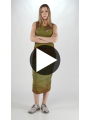 Rundholz DIP - Calf-length bicolor cotton twill skirt - 2252120306