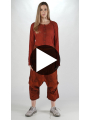 Rundholz DIP - Leinen Baumwoll Stretch Hose mit Sehr tiefer Schritthöhe - 2252240101