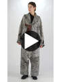 Rundholz DIP - Oversize Needle Punch Jacke mit Allover Druck - 2252281104