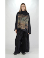Rundholz DIP - Wide jersey dress with placed digital print - 2252300905