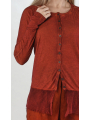 Rundholz DIP - Taillierte Baumwolljacke mit Knopfleiste und Meshkante - 2252341106