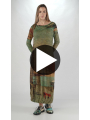 Rundholz DIP - Long-sleeved lyocell silk jersey dress with all-over print - 2252420905