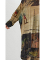Rundholz DIP - Oversize lyocell silk jersey tunic with allover print - 2252421906