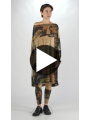 Rundholz DIP - Oversize lyocell silk jersey tunic with allover print - 2252421906