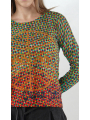 Rundholz DIP - Cotton linen sweater with placed 3d print - 2252450701