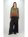 Rundholz DIP - Cotton linen sweater with placed 3d print - 2252450701