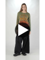 Rundholz DIP - Cotton linen sweater with placed 3d print - 2252450701