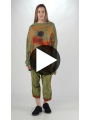 Rundholz DIP - Cotton linen knitted tunic with allover print - 2252457003