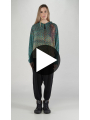 Rundholz DIP - Cotton linen cardigan with placed 3d print - 2252457104