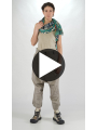 Rundholz DIP - Cotton linen knitted scarf with placed 3d print - 2252457707