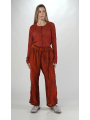 Rundholz DIP - Bicolore cupro pants with casual crotch - 2252470101
