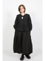 Rundholz DIP - Pantalon évasé en coton avec plis creux et ceinture matelassée - 2252530106