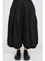 Rundholz DIP - Pantalon évasé en coton avec plis creux et ceinture matelassée - 2252530106