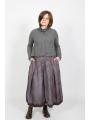 Rundholz DIP - Pantalon évasé en coton avec plis creux et ceinture matelassée - 2252530106