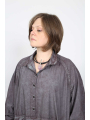 Rundholz DIP - Robe oversize en coton à plis creux et col chemise - 2252530903
