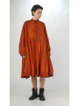 Rundholz DIP - Oversize Baumwollkleid mit Kellerfalten und Hemdkragen - 2252530903