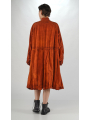 Rundholz DIP - Oversize Baumwollkleid mit Kellerfalten und Hemdkragen - 2252530903
