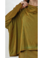 Rundholz DIP - Straight wide bicolor crepe jersey shirt - 2252560504