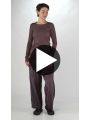 Rundholz DIP - Elegantes tailliertes Langarm-T-Shirt aus Baumwolle - 2252560507