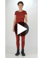 Rundholz DIP - Двухцветная футболка из крепдешина с коротким рукавом - 2252560508