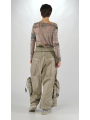 Rundholz DIP - Bicolor twill trousers with box pleats - 2252600103
