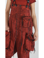 Rundholz DIP - Bicolor ultra high waist twill pants with suspenders - 2252600110