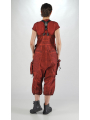 Rundholz DIP - Bicolor ultra high waist twill pants with suspenders - 2252600110