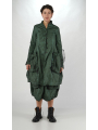 Rundholz DIP - Eleganter ausgestellter Baumwollmantel mit Lederschnürung - 2252601208