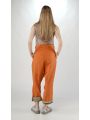 Rundholz DIP - Gerade Leinen Woll Hose mit Aufschlag mit Allover Print - 2252630101