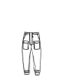 Rundholz Black Label - Tulpenförmige Baumwollstretch Hose - 2253200107