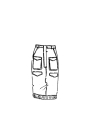 Rundholz Black Label - Bananenförmige Baumwollstretch Rock - 2253200306