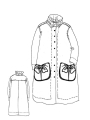 Rundholz Black Label - Oversize Baumwoll-Mantel mit Abgestepptem Design - 2253231203