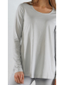 Rundholz Black Label - Elegantes Langarm-T-Shirt aus Lyocell und Baumwolle - 2253260506